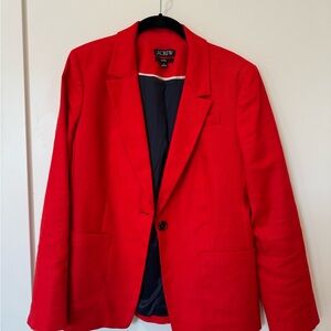 J. Crew Red Sport Coat with Notched Lapels